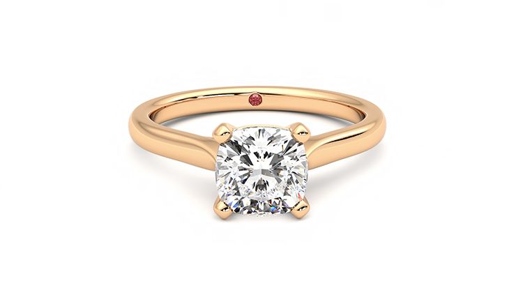 Taylor & Hart Eden Cushion Engagement Ring 360 degree image 1