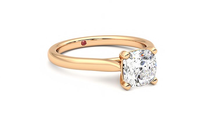 Taylor & Hart Eden Cushion Engagement Ring 360 degree image 5