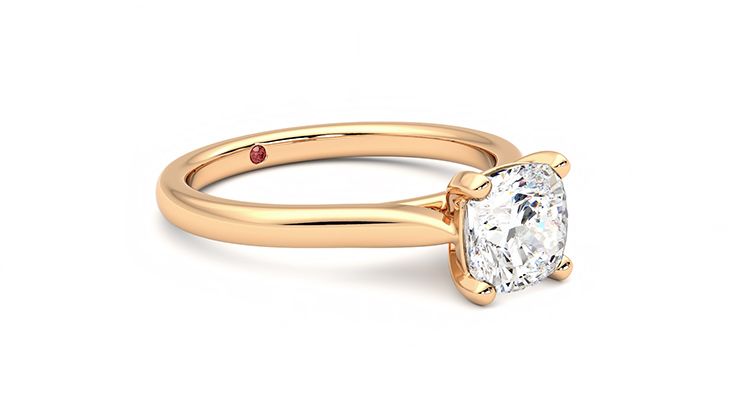 Taylor & Hart Eden Cushion Engagement Ring 360 degree image 6