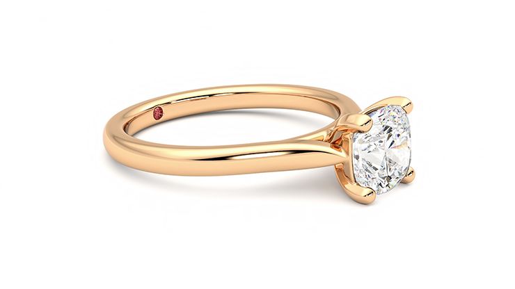 Taylor & Hart Eden Cushion Engagement Ring 360 degree image 7