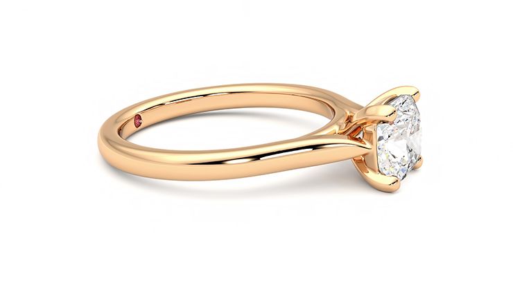 Taylor & Hart Eden Cushion Engagement Ring 360 degree image 8
