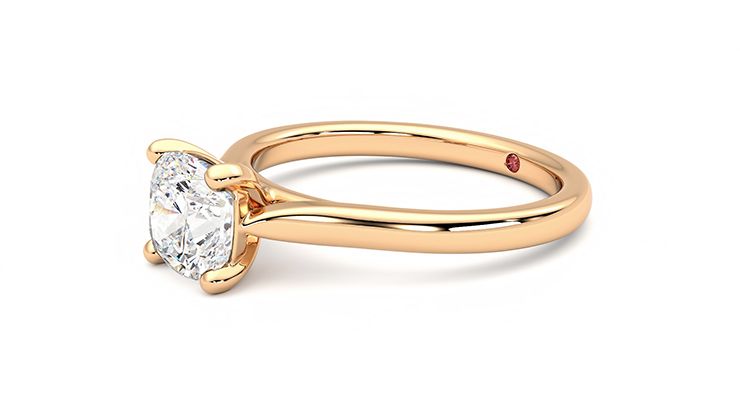 Taylor & Hart Eden Cushion Engagement Ring 360 degree image 23