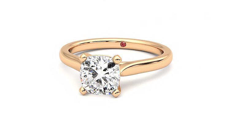 Taylor & Hart Eden Cushion Engagement Ring 360 degree image 27