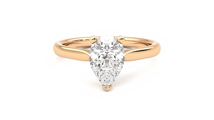 Taylor & Hart Eden Pear Engagement Ring 360 degree image 0