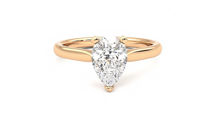 Taylor & Hart Eden Pear Engagement Ring 360 degree image 1