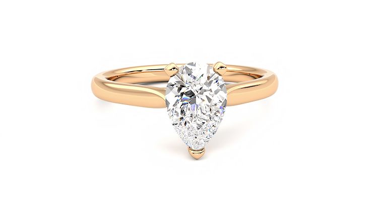 Taylor & Hart Eden Pear Engagement Ring 360 degree image 2
