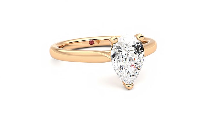 Taylor & Hart Eden Pear Engagement Ring 360 degree image 4