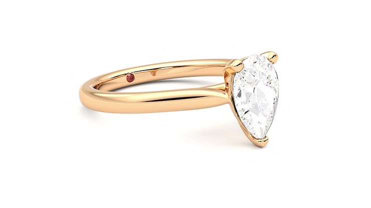 Taylor & Hart Eden Pear Engagement Ring 360 degree image 6