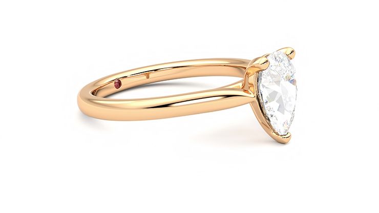 Taylor & Hart Eden Pear Engagement Ring 360 degree image 7