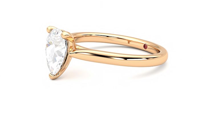 Taylor & Hart Eden Pear Engagement Ring 360 degree image 23