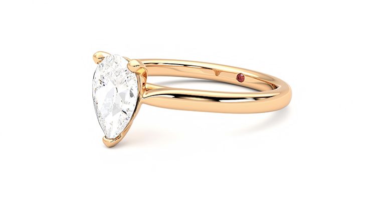 Taylor & Hart Eden Pear Engagement Ring 360 degree image 24