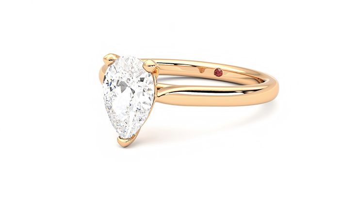 Taylor & Hart Eden Pear Engagement Ring 360 degree image 25