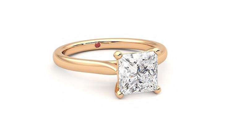 Taylor & Hart Eden Princess Engagement Ring 360 degree image 4