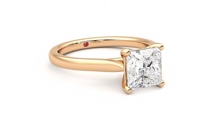 Taylor & Hart Eden Princess Engagement Ring 360 degree image 5