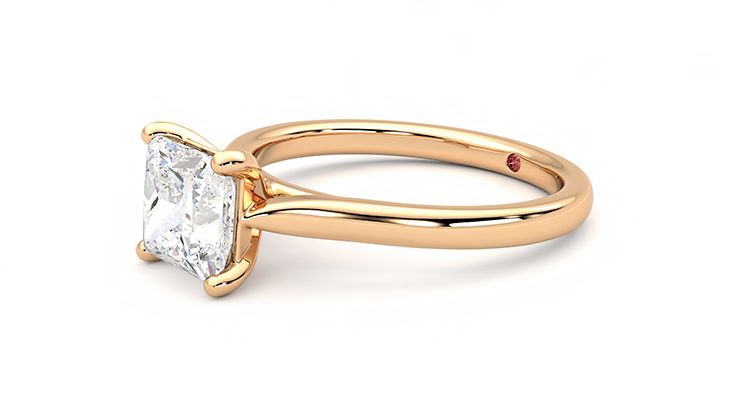 Taylor & Hart Eden Princess Engagement Ring 360 degree image 23