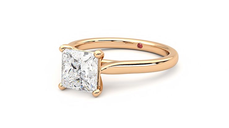 Taylor & Hart Eden Princess Engagement Ring 360 degree image 25