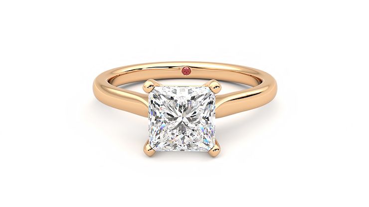 Taylor & Hart Eden Princess Engagement Ring 360 degree image 29