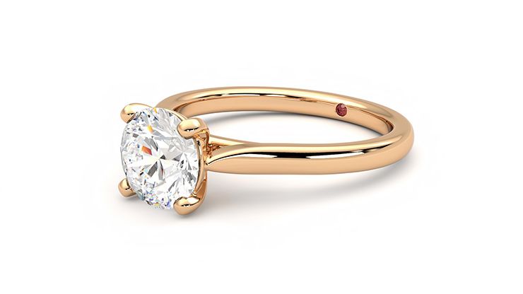 Taylor & Hart Eden Round Engagement Ring 360 degree image 24