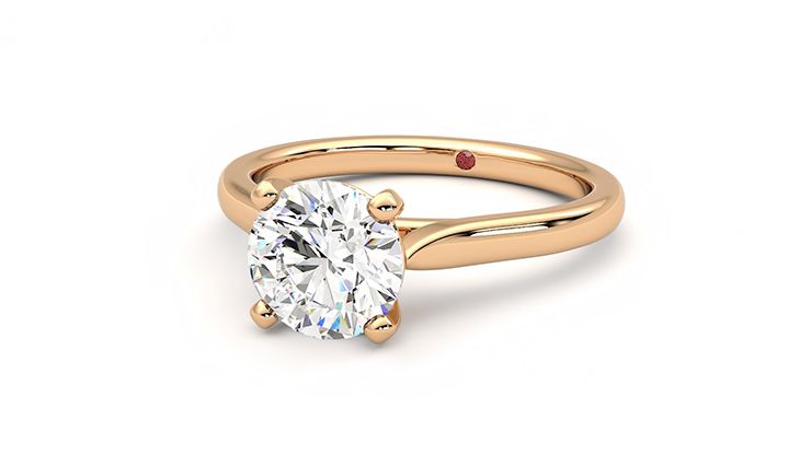 Taylor & Hart Eden Round Engagement Ring 360 degree image 26