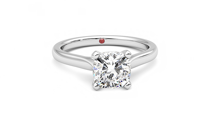 Taylor & Hart Eden Cushion Engagement Ring 360 degree image 2