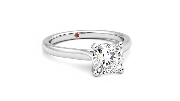 Taylor & Hart Eden Cushion Engagement Ring 360 degree image 4
