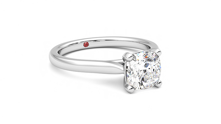 Taylor & Hart Eden Cushion Engagement Ring 360 degree image 5
