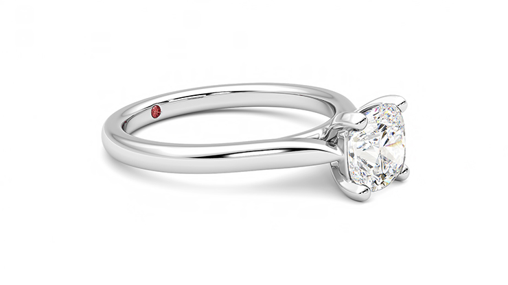 Taylor & Hart Eden Cushion Engagement Ring 360 degree image 7