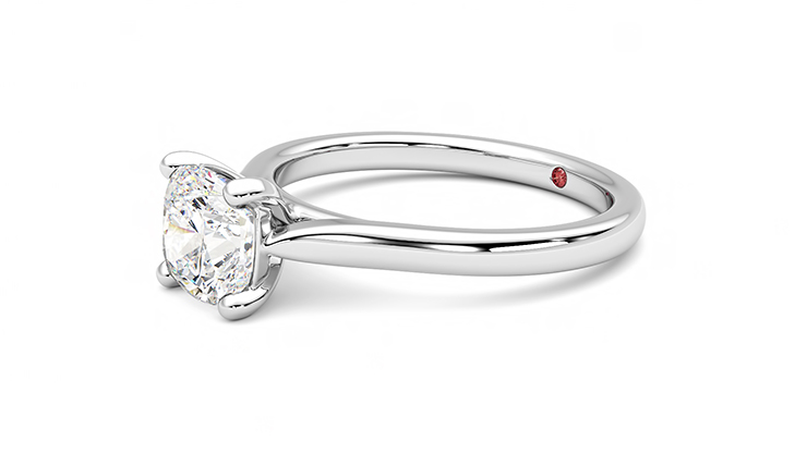 Taylor & Hart Eden Cushion Engagement Ring 360 degree image 23