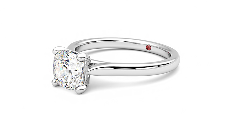Taylor & Hart Eden Cushion Engagement Ring 360 degree image 24