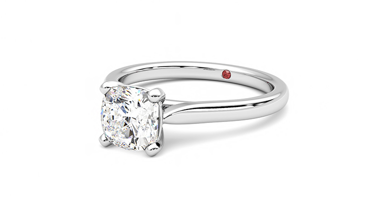 Taylor & Hart Eden Cushion Engagement Ring 360 degree image 25