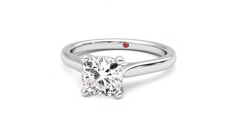 Taylor & Hart Eden Cushion Engagement Ring 360 degree image 27