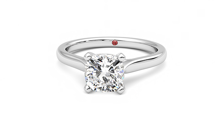 Taylor & Hart Eden Cushion Engagement Ring 360 degree image 28