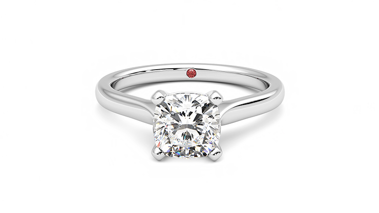 Taylor & Hart Eden Cushion Engagement Ring 360 degree image 29