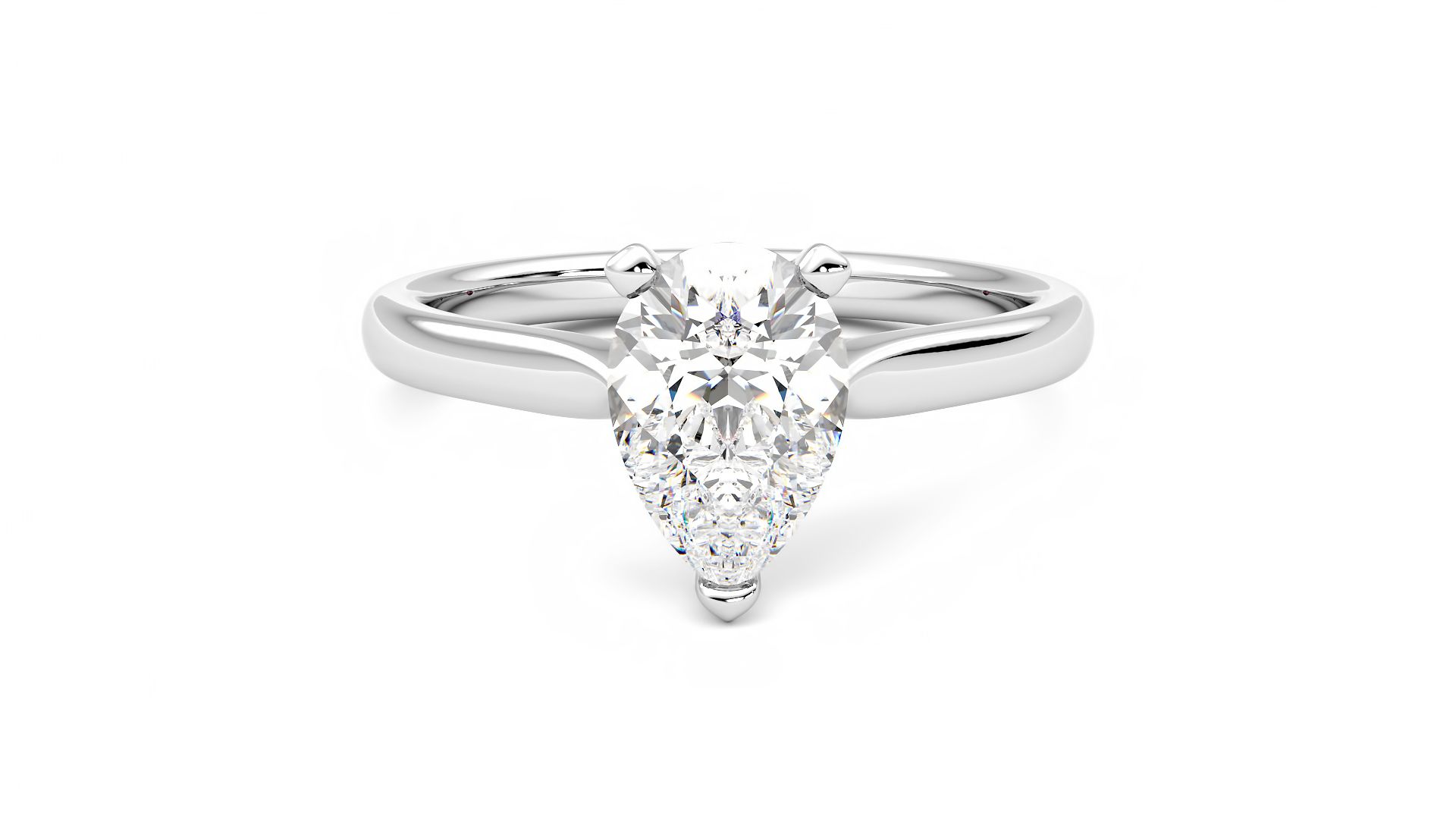 Taylor & Hart Eden Pear Engagement Ring 360 degree image 0