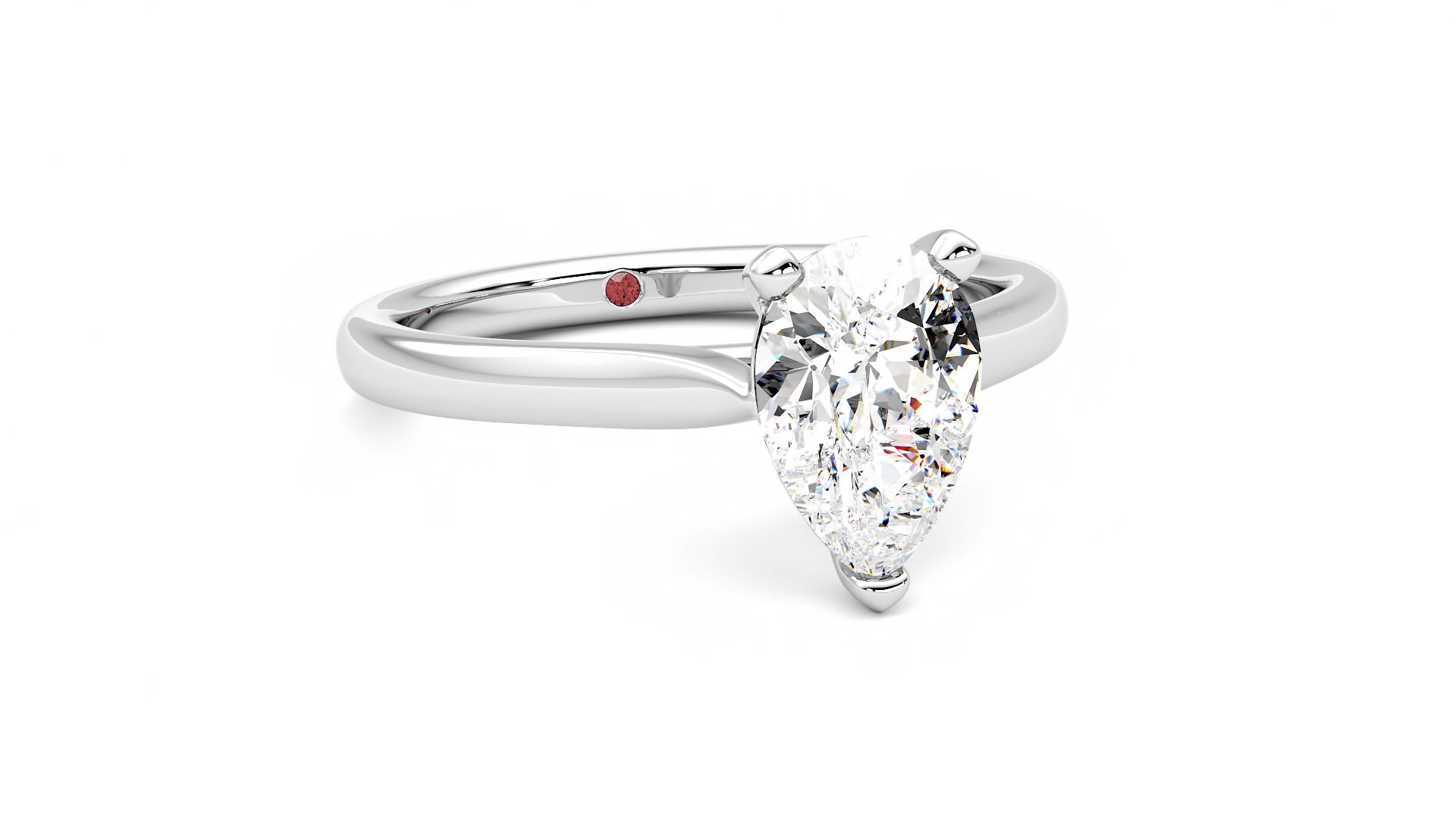 Taylor & Hart Eden Pear Engagement Ring 360 degree image 4