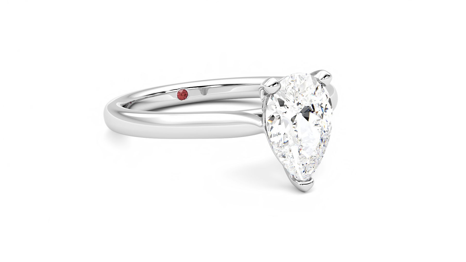 Taylor & Hart Eden Pear Engagement Ring 360 degree image 5