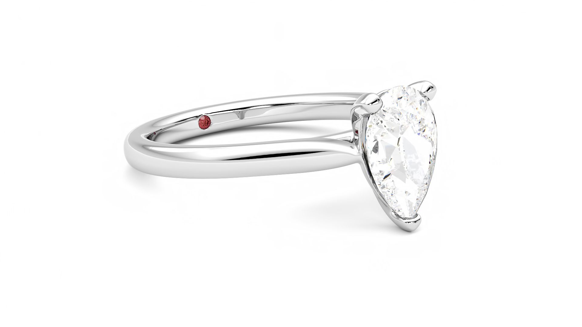 Taylor & Hart Eden Pear Engagement Ring 360 degree image 6