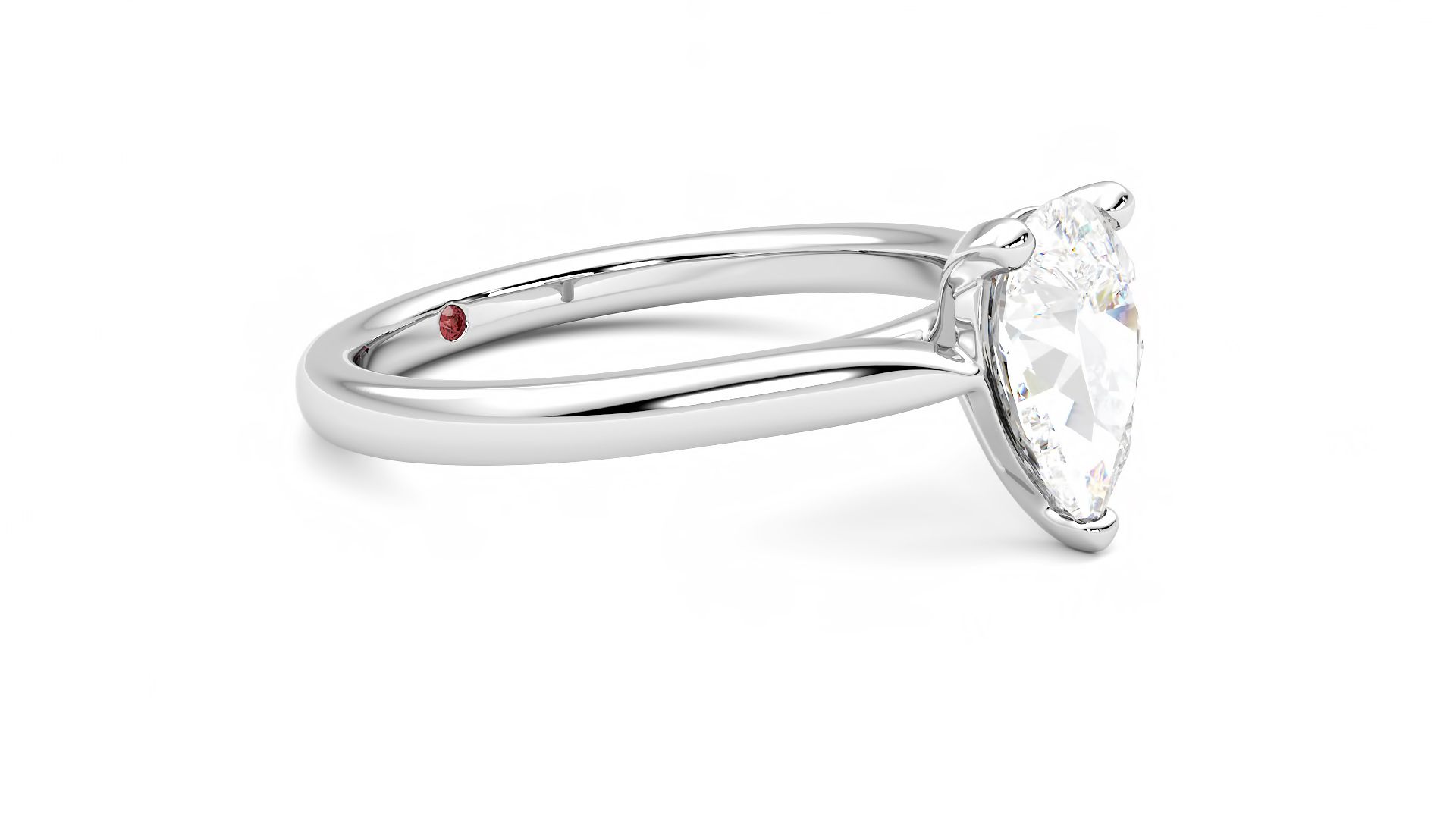 Taylor & Hart Eden Pear Engagement Ring 360 degree image 7