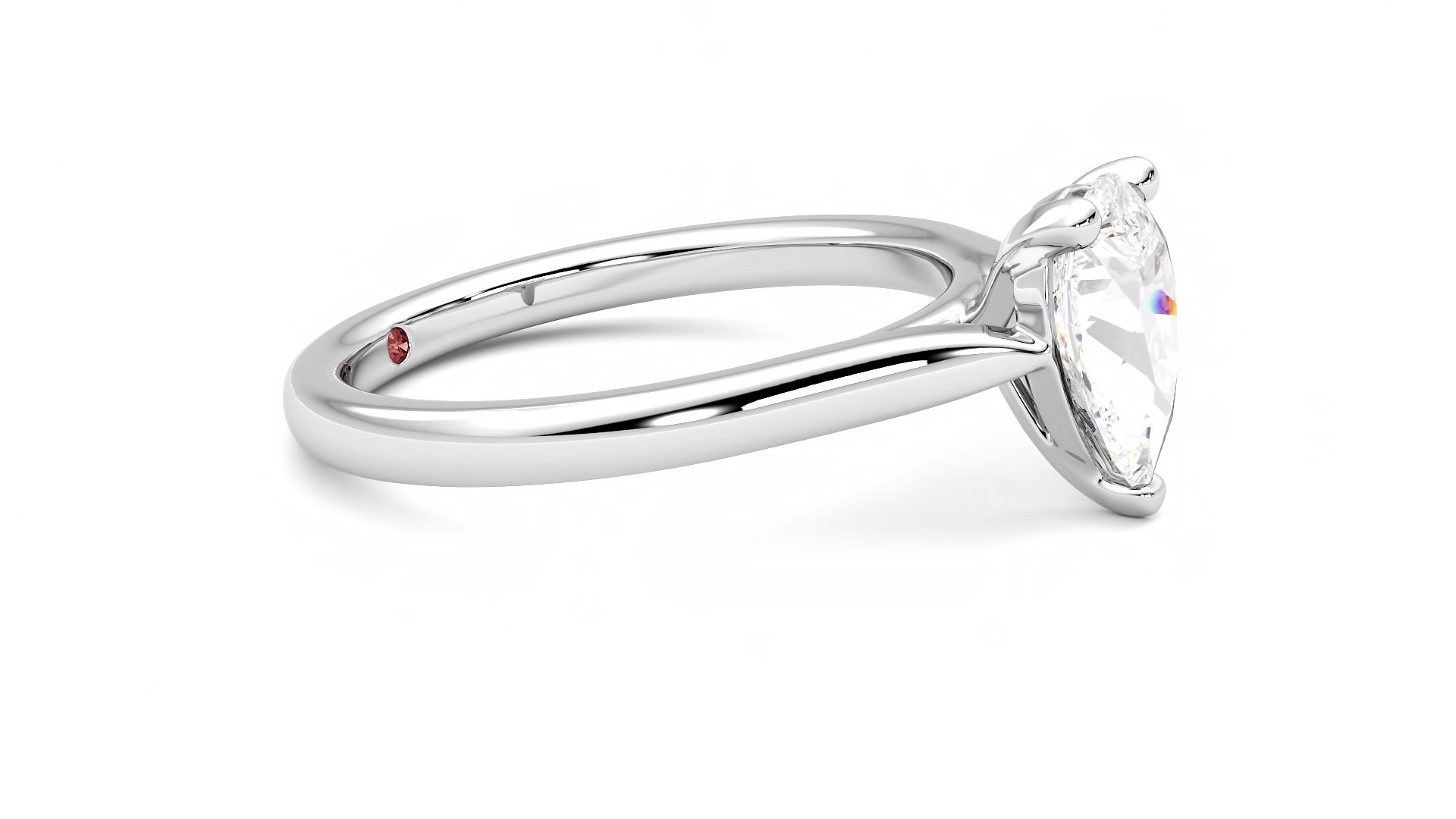 Taylor & Hart Eden Pear Engagement Ring 360 degree image 8