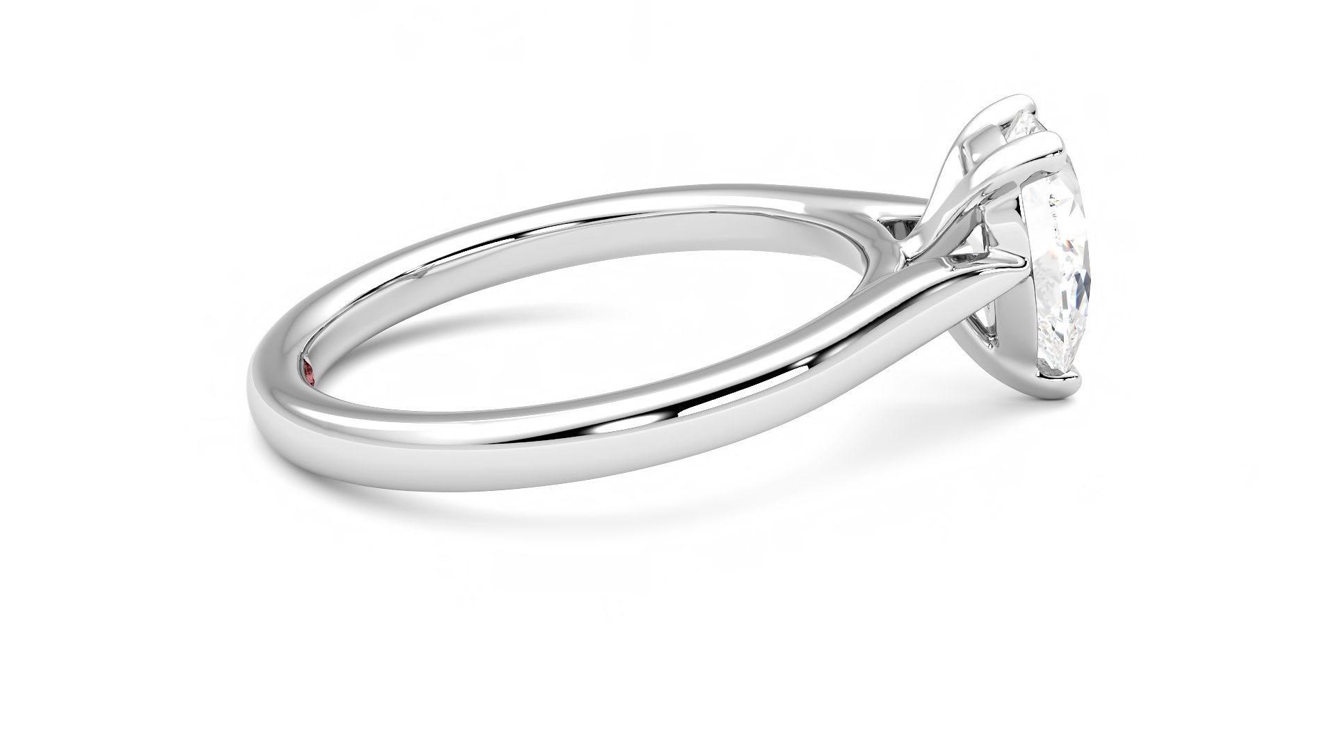 Taylor & Hart Eden Pear Engagement Ring 360 degree image 10