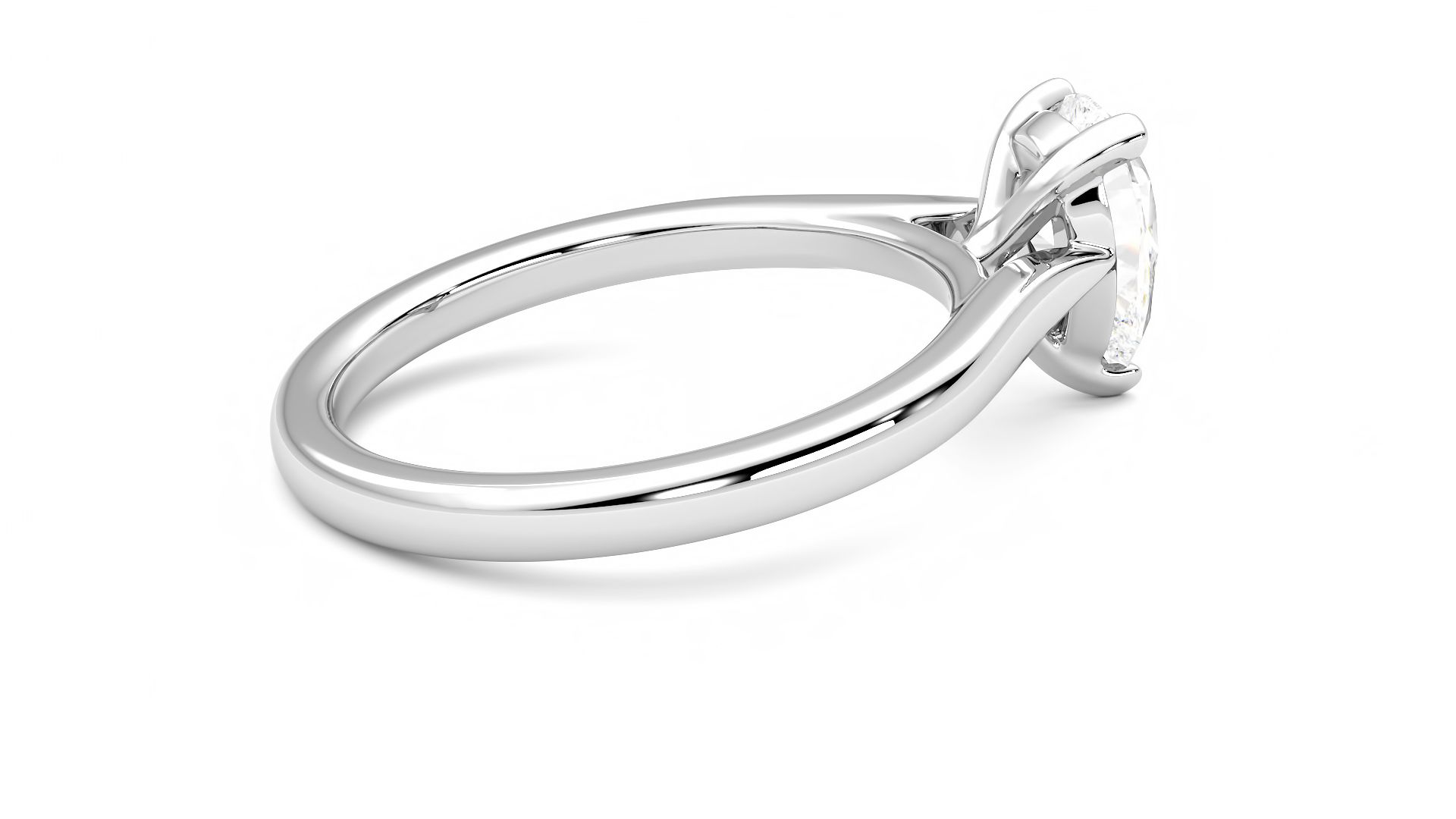 Taylor & Hart Eden Pear Engagement Ring 360 degree image 11