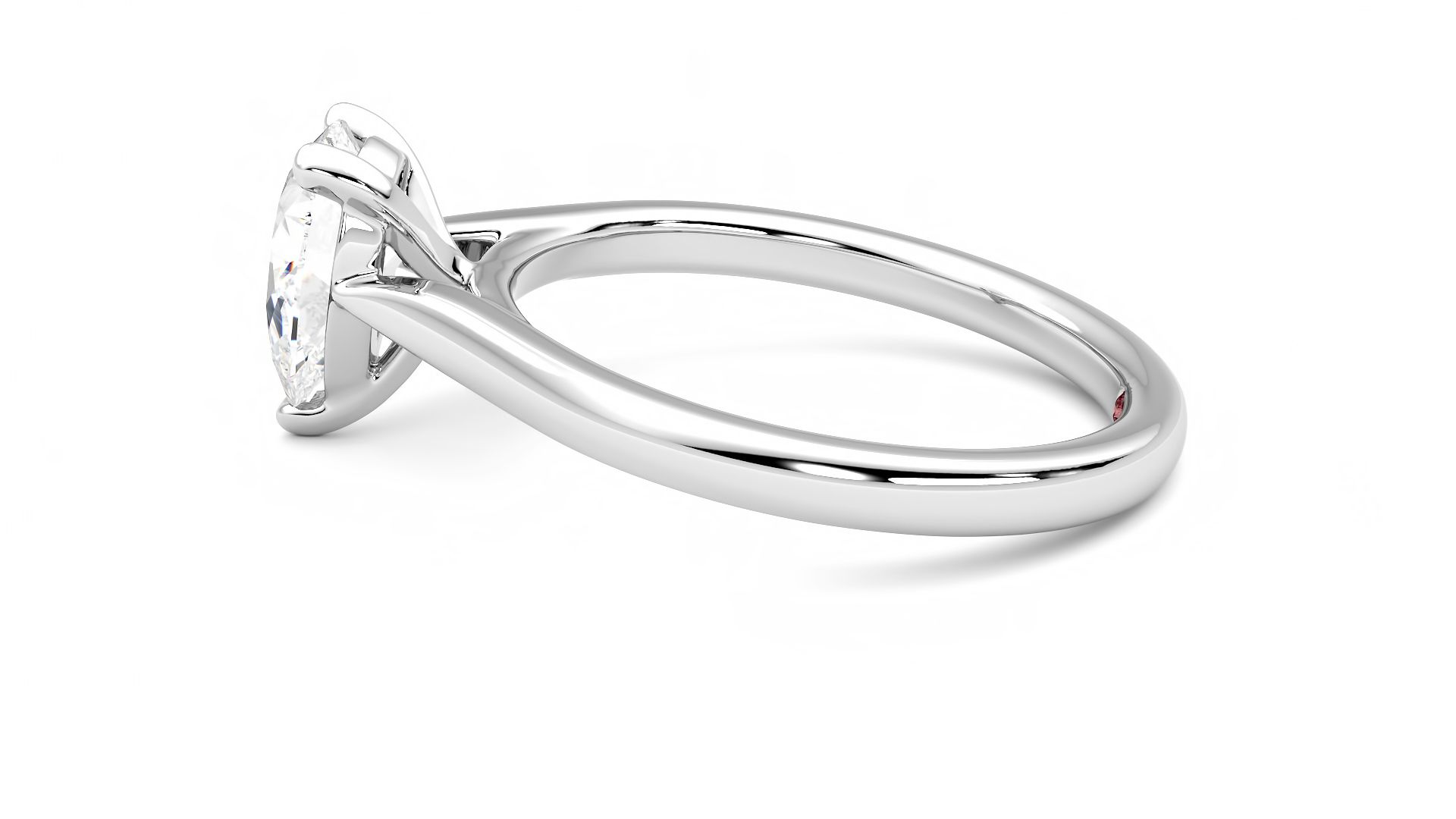 Taylor & Hart Eden Pear Engagement Ring 360 degree image 20
