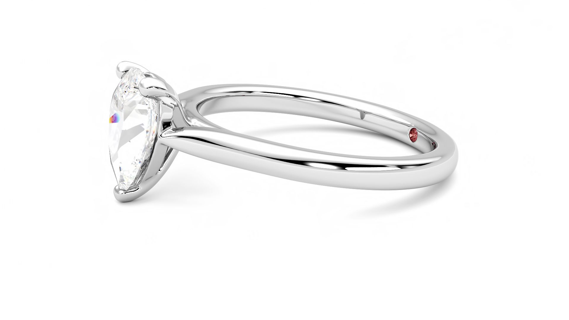 Taylor & Hart Eden Pear Engagement Ring 360 degree image 22