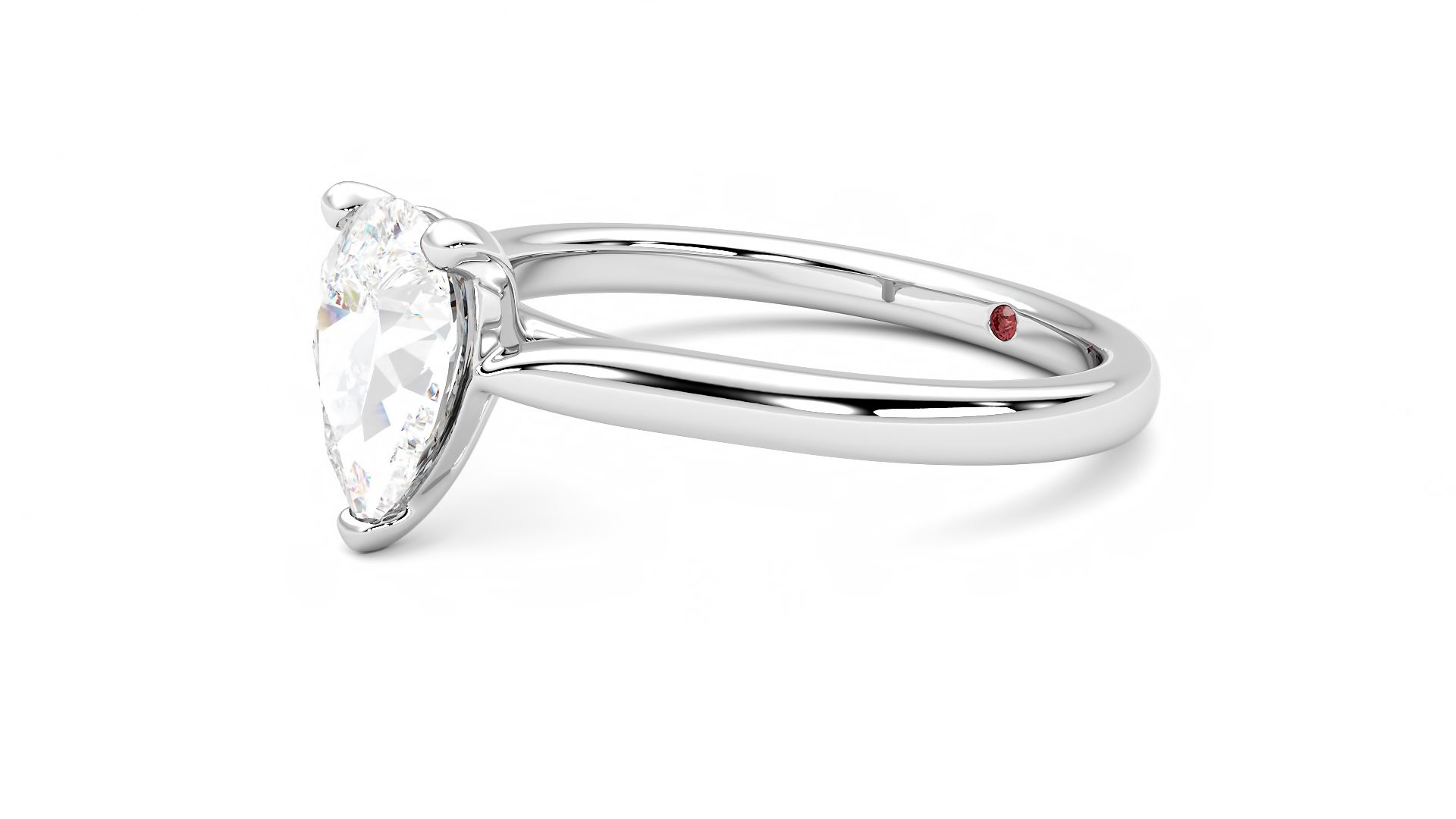 Taylor & Hart Eden Pear Engagement Ring 360 degree image 23