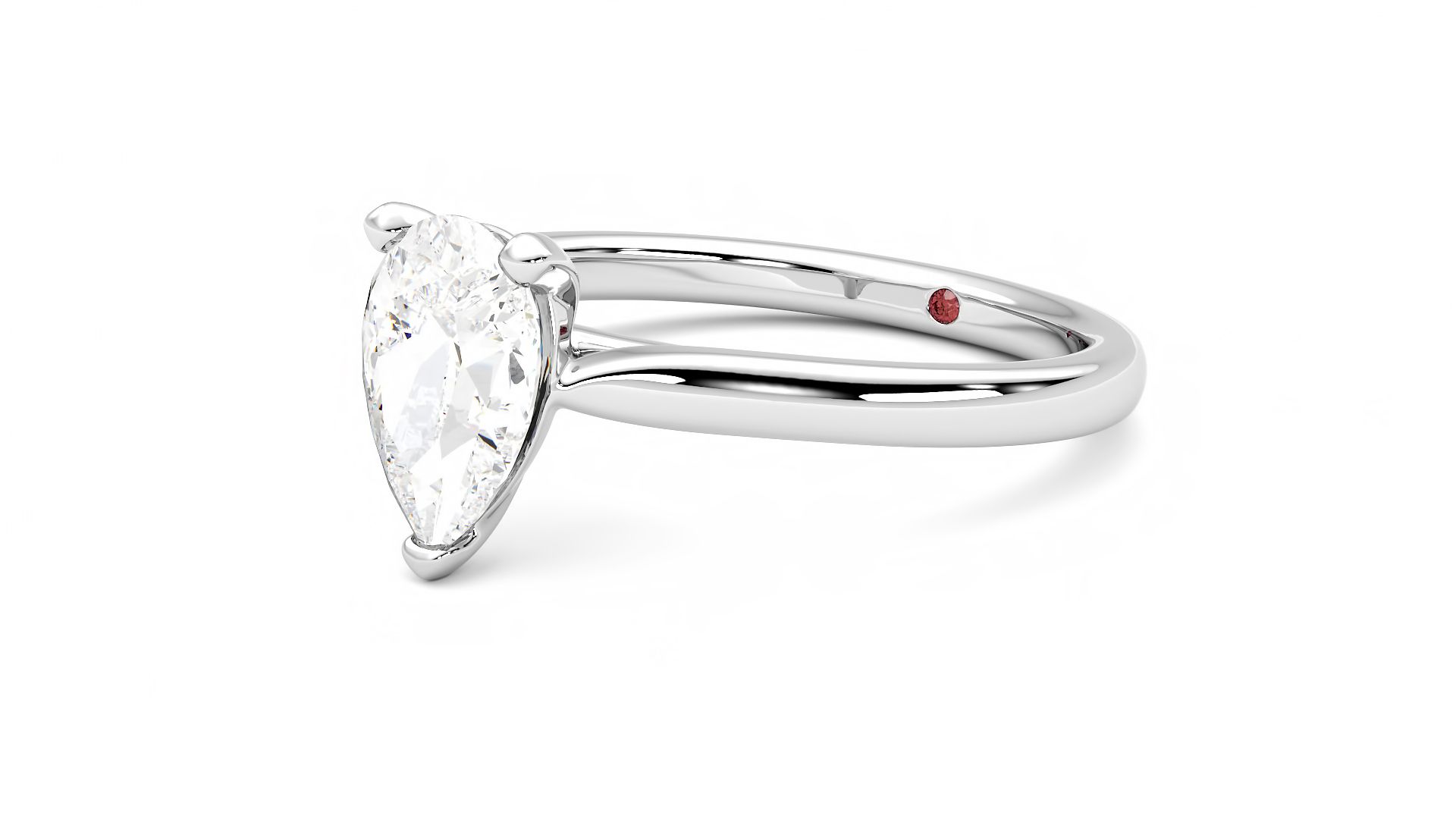 Taylor & Hart Eden Pear Engagement Ring 360 degree image 24
