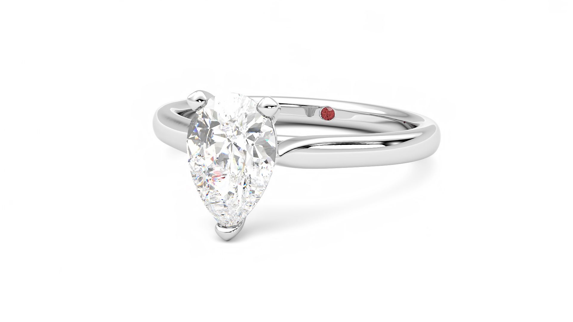 Taylor & Hart Eden Pear Engagement Ring 360 degree image 26