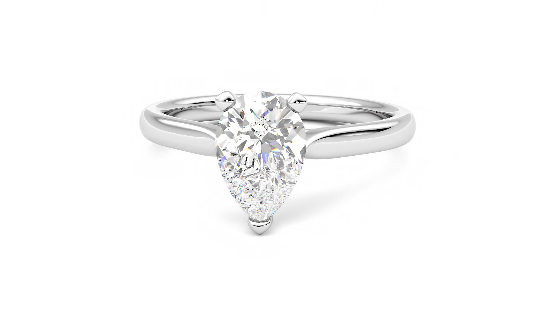 Taylor & Hart Eden Pear Engagement Ring 360 degree image 28