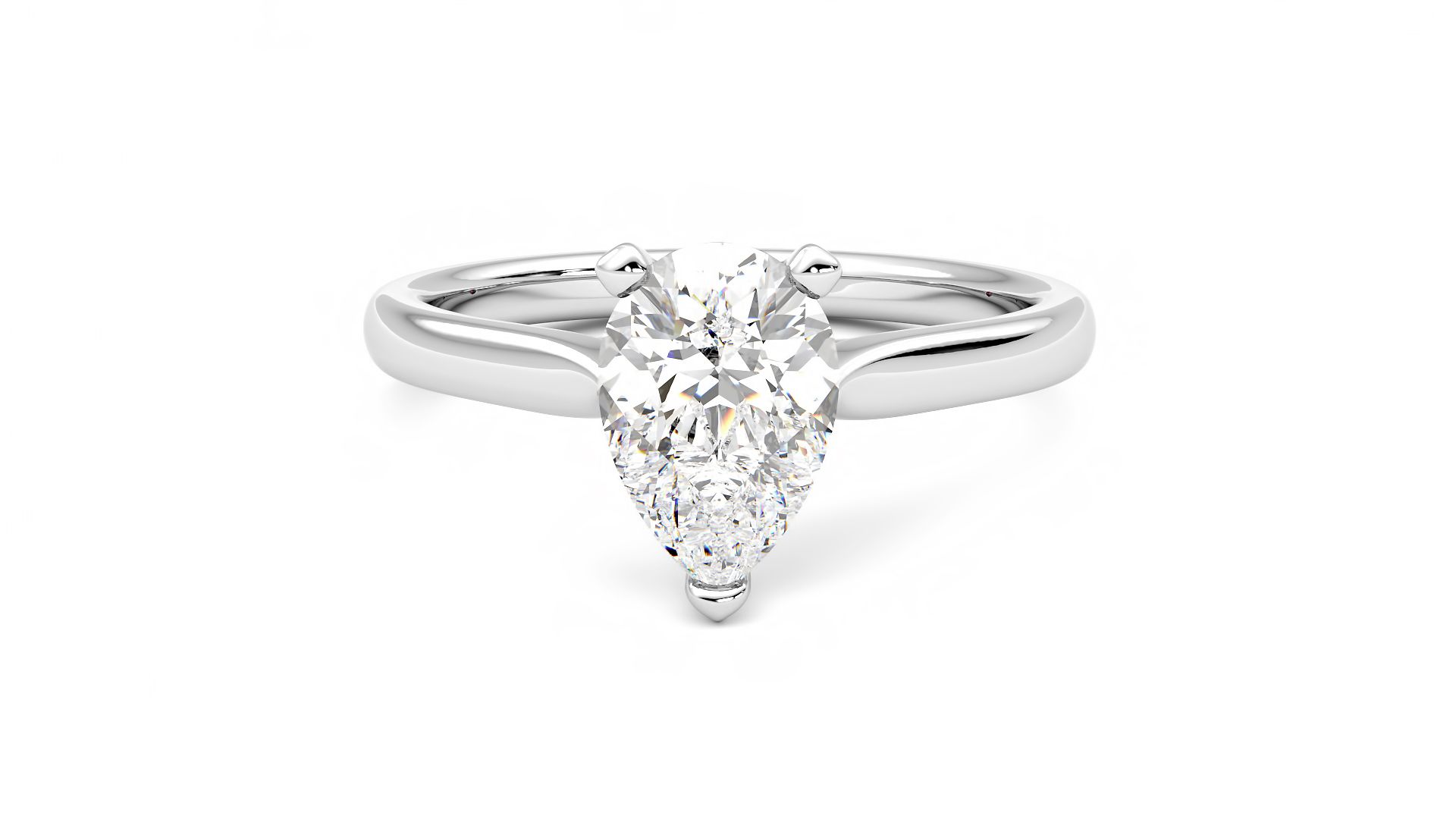 Taylor & Hart Eden Pear Engagement Ring 360 degree image 29