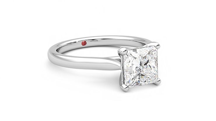 Taylor & Hart Eden Princess Engagement Ring 360 degree image 5
