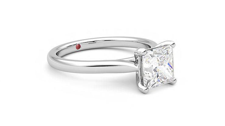 Taylor & Hart Eden Princess Engagement Ring 360 degree image 6